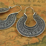 Bohemian Vintage Carved Alloy Earrings